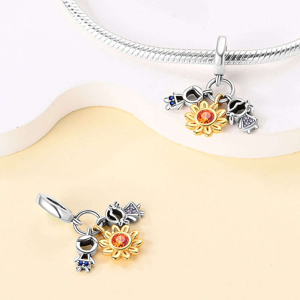 New 925 Sterling Silver Charm Romantic couple pendant with hollow out heart cz ring beads Fit Charms Silver 925 Original Bracelet DIY Jewelry Making F