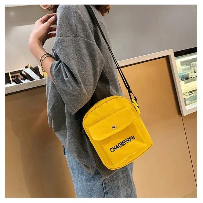 Women Shoulder Bag Fashion Pure Color Casual Tote Outdoor Bag Canvas Handbag Zipper Messenger Bags Sac Main Femme