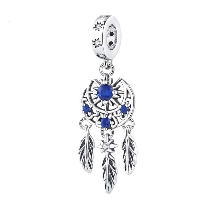 New 925 Sterling Silver Charm Dream catcher flower pendant Fit Charms Silver 925 Original Bracelet DIY Jewelry Making For women Gifts