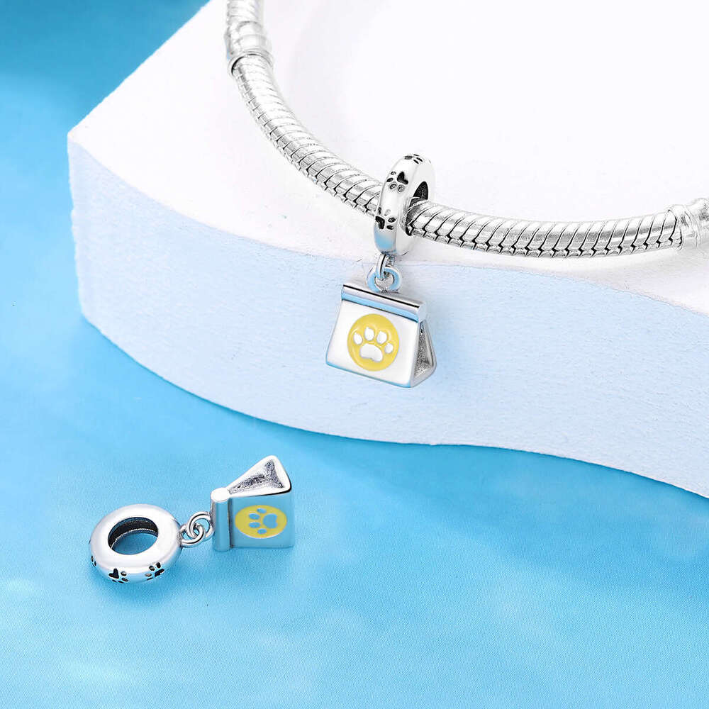 New 925 Sterling Silver Charm Cat Burger beads Fit Charms Silver 925 Original Bracelet DIY Jewelry Making For women Gifts