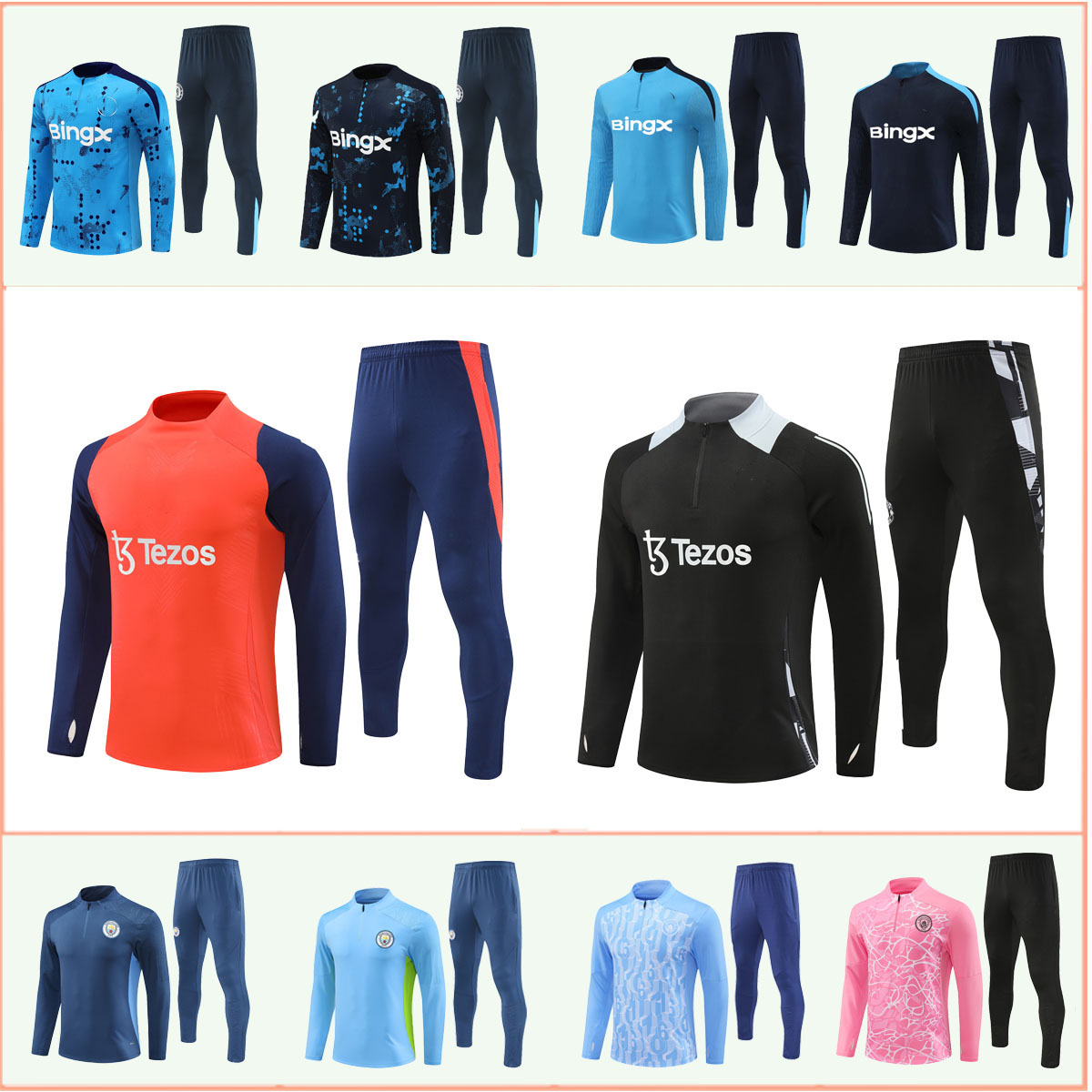 2425 football tracksuit tracksuit kids Training Suit 2024 Long sleeve Sportswear Football 2023 Boys girls Survatment Foot chandal