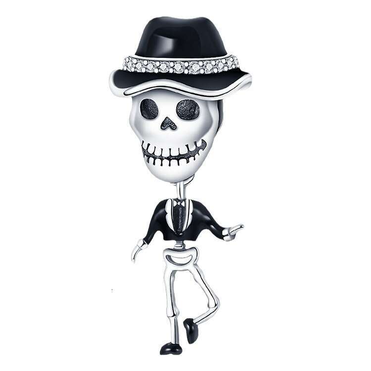 New 925 Sterling Silver Charm Skeleton Man Bracelet pendant Fit Charms Silver 925 Original Bracelet DIY Jewelry Making For women Gifts