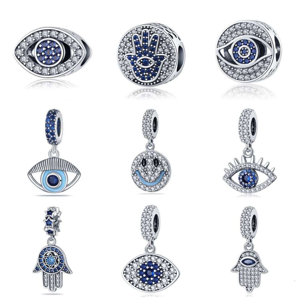New 925 Sterling Silver Charm blue eyes beads pendant Fit Charms Silver 925 Original Bracelet DIY Jewelry Making For women Gifts