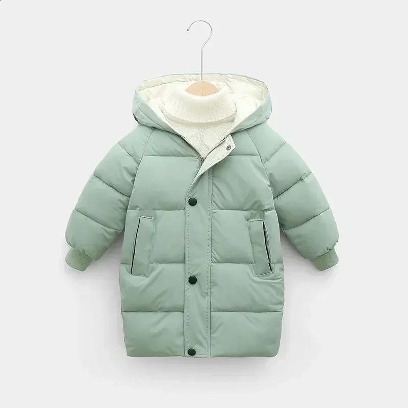 212Y Russian Kids Childrens Down Outerwear Winter Clothes Teen Boys Girls CottonPadded Parka Coats Thicken Warm Long y240905