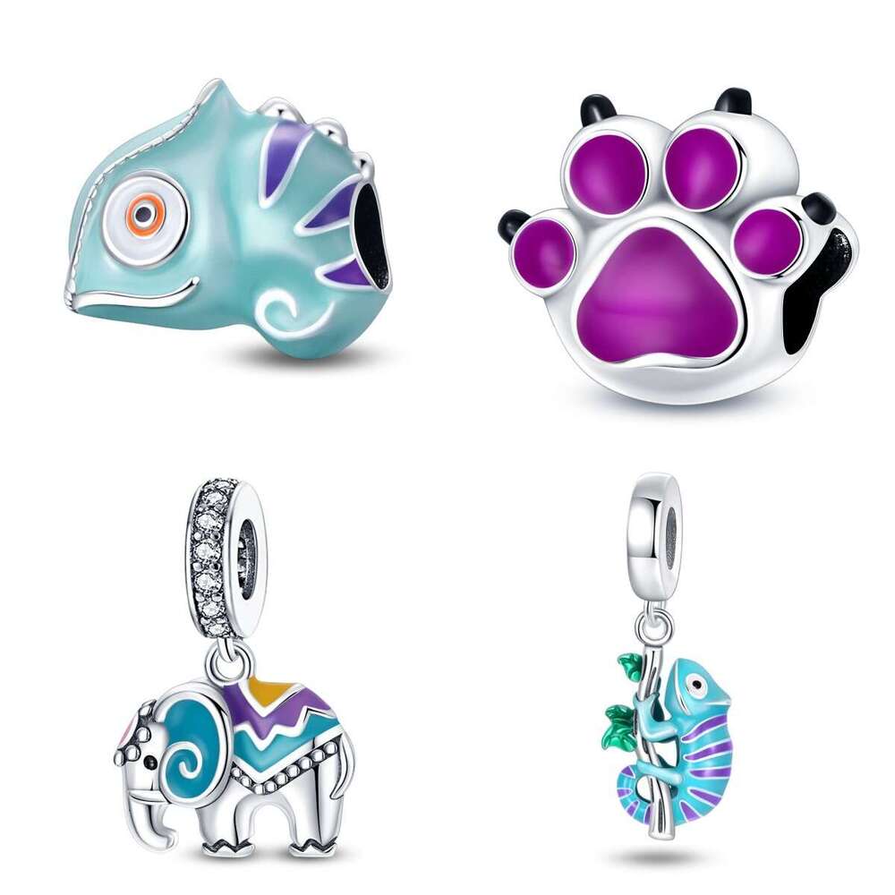 Summer New 925 Sterling Silver Charm Colorful Cute Claw Beads Fit Charms Silver 925 Original Bracelet DIY Jewelry Making For women Gifts