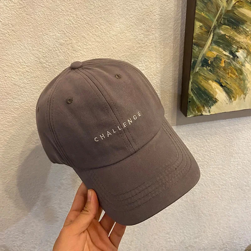 CHALLENGE Baseball Caps for Women Men Spring Summer Letter Embroidery Sun Visors Cap Casual Hip Hop Dad Hats 240906