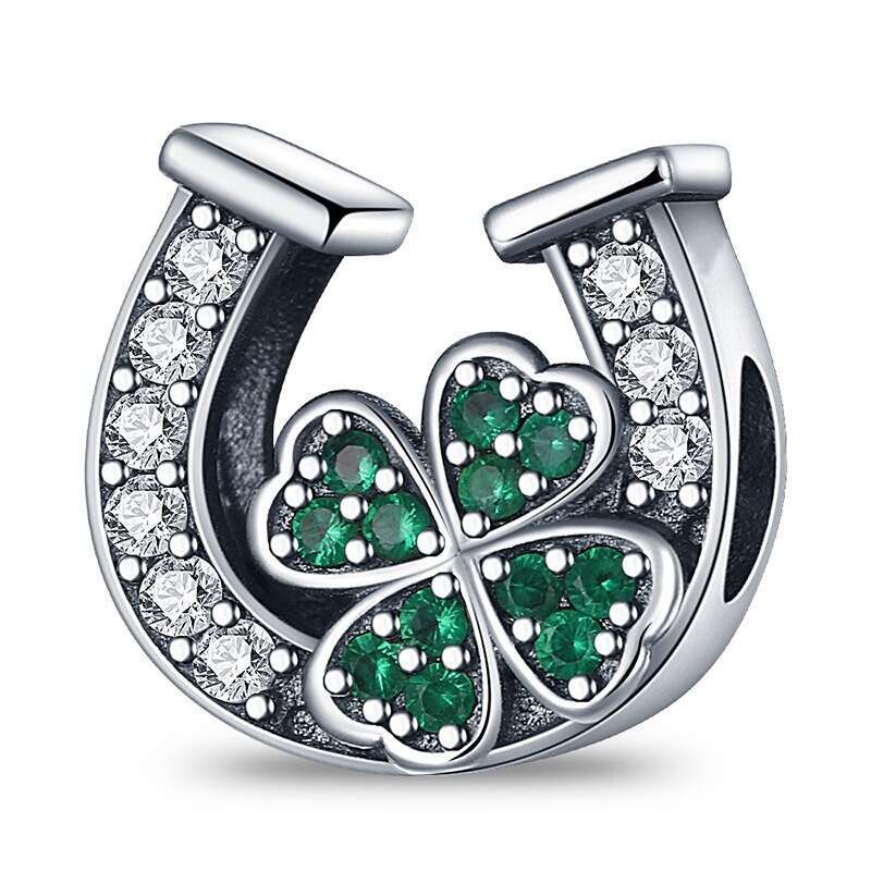 New 925 Sterling Silver Charm Ladybug green leaf clover pendant Fit Charms Silver 925 Original Bracelet DIY Jewelry Making For women Gifts