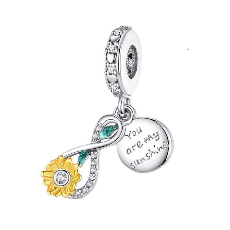 New 925 Sterling Silver Charm Sunflower Love Ladybug Beads Fit Charms Silver 925 Original Bracelet DIY Jewelry Making For women Gifts