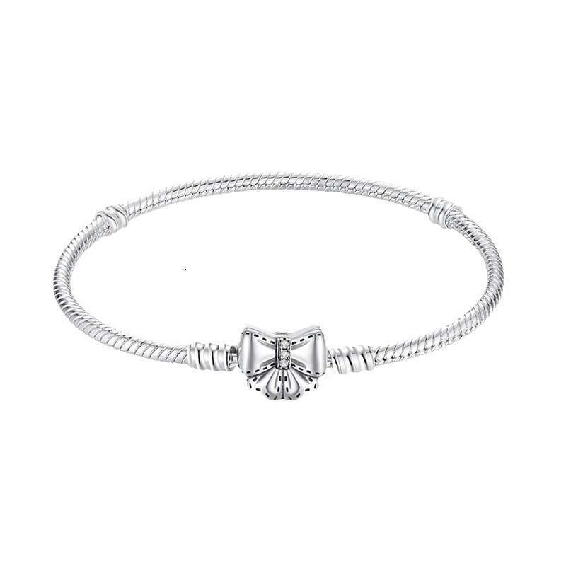 New 925 Sterling Silver Snake Chain Butterfly Bracelet Fit Charms Silver 925 Original Bracelet DIY Jewelry Making For women Gifts