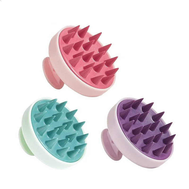 Silicone Shampoo Scalp Hair Massager Head Body Massage Brush Comb Washing Shower Bath Spa 240911