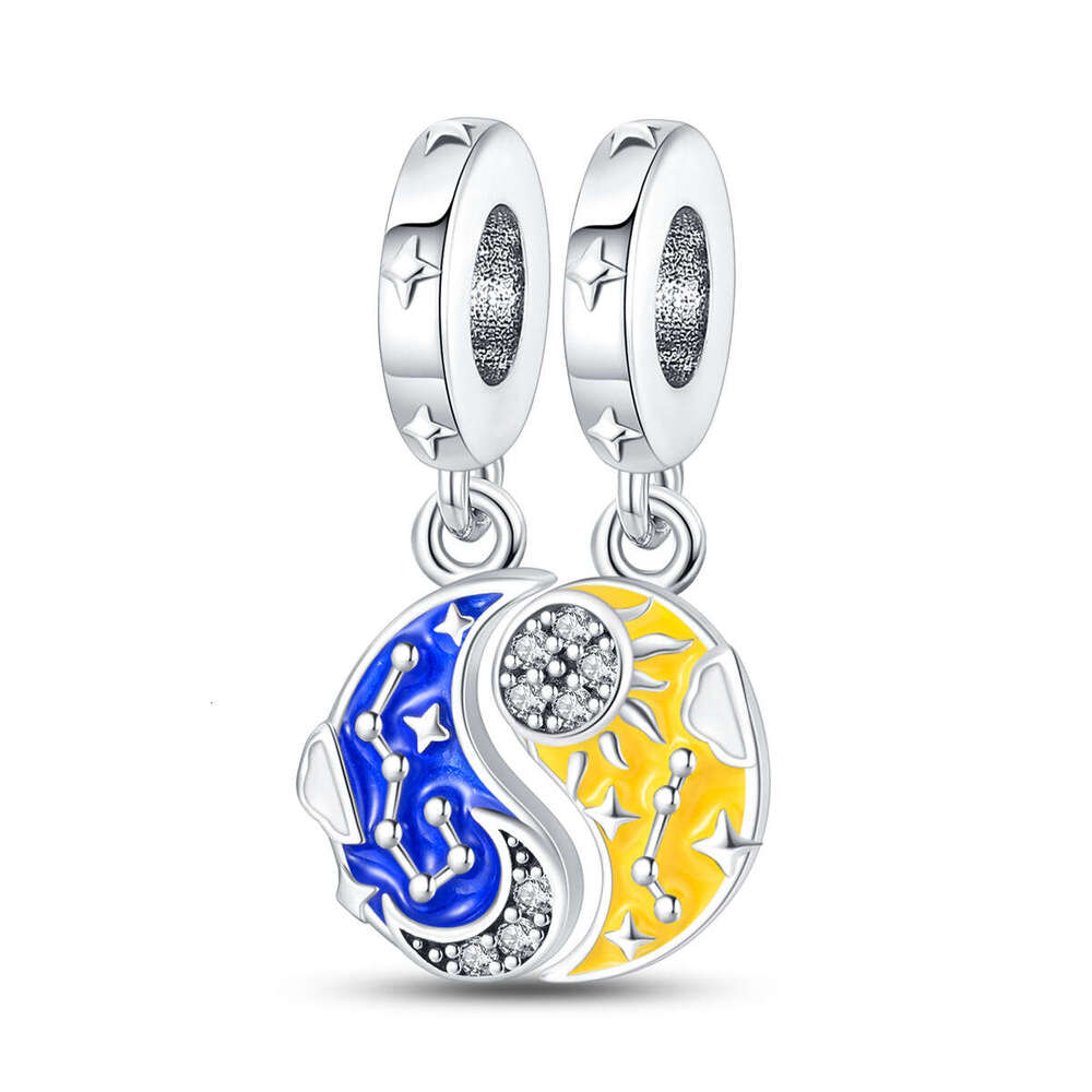New 925 Sterling Silver Charm Christmas Snowflake gloves Star Moon Combination Pendant Fit Charms Silver 925 Original Bracelet DIY Jewelry Making For 