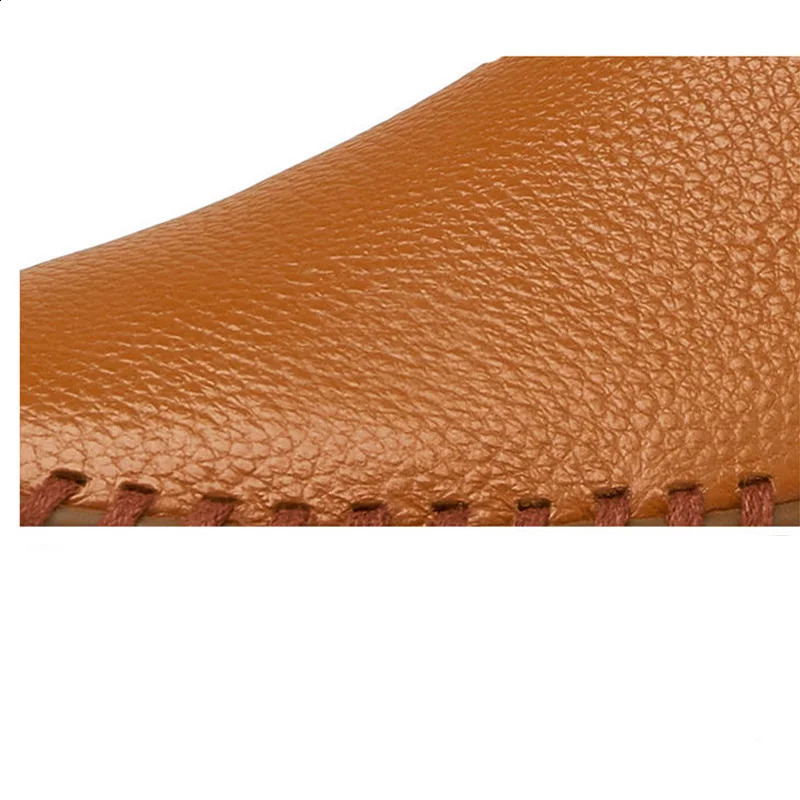 Men Loafers Cow Leather Shoes Men Casual Shoes Moccasins Breathable Men Driving Flats Plus Shoes Thin Soles Leather Shoes 240909