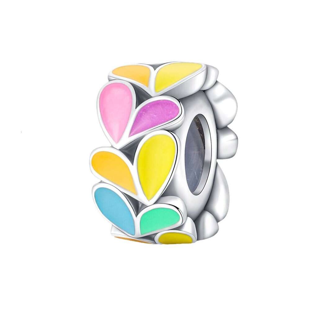 New 925 Sterling Silver Charm Colorful Hearts bead Fit Charms Silver 925 Original Bracelet DIY Jewelry Making For women Gifts