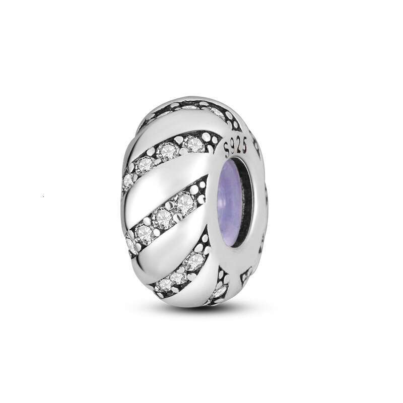 New 925 Sterling Silver Charm Pave diamond beads Fit Charms Silver 925 Original Bracelet DIY Jewelry Making For women Gifts