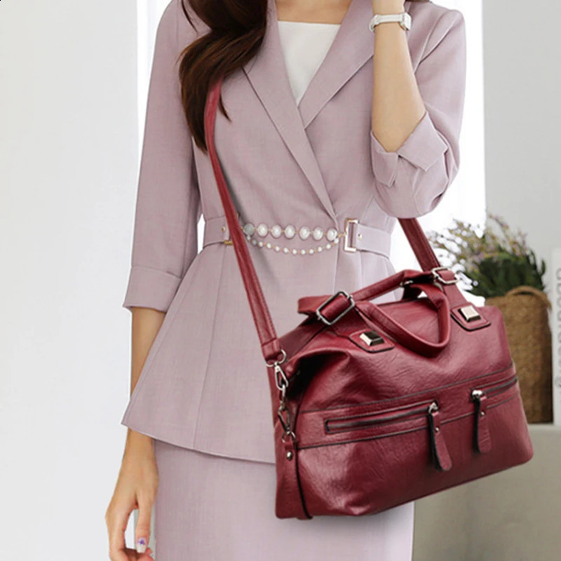 Casual Tote Bag Leather Handbag Bags Shoulder Handbags High Quality Ladies Crossbody Hand For Women 240914
