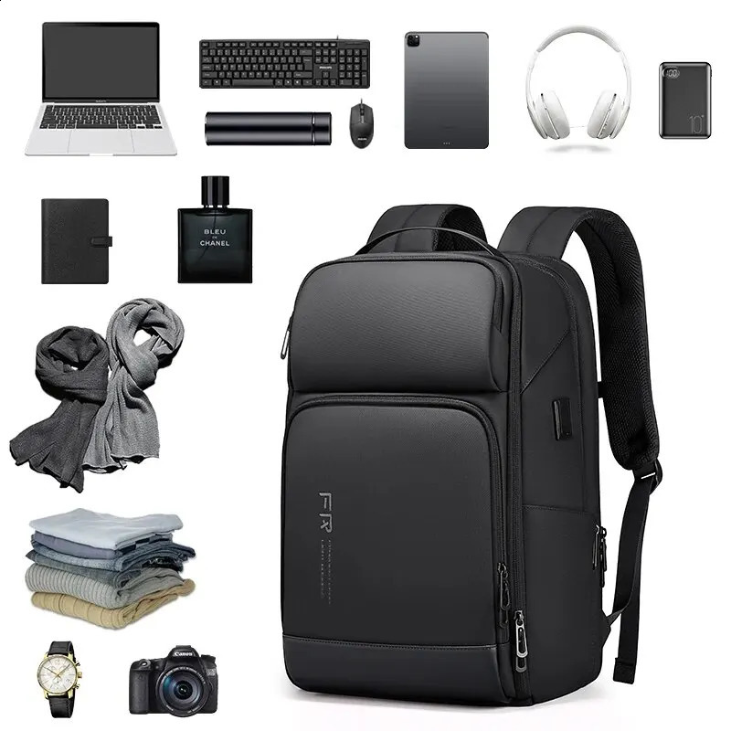 Fenruien Business Waterproof Backpacks USB Charging Men Backpack Fit 15.6 Inch Laptop Travel 35L Large Capacity Backpack 240913