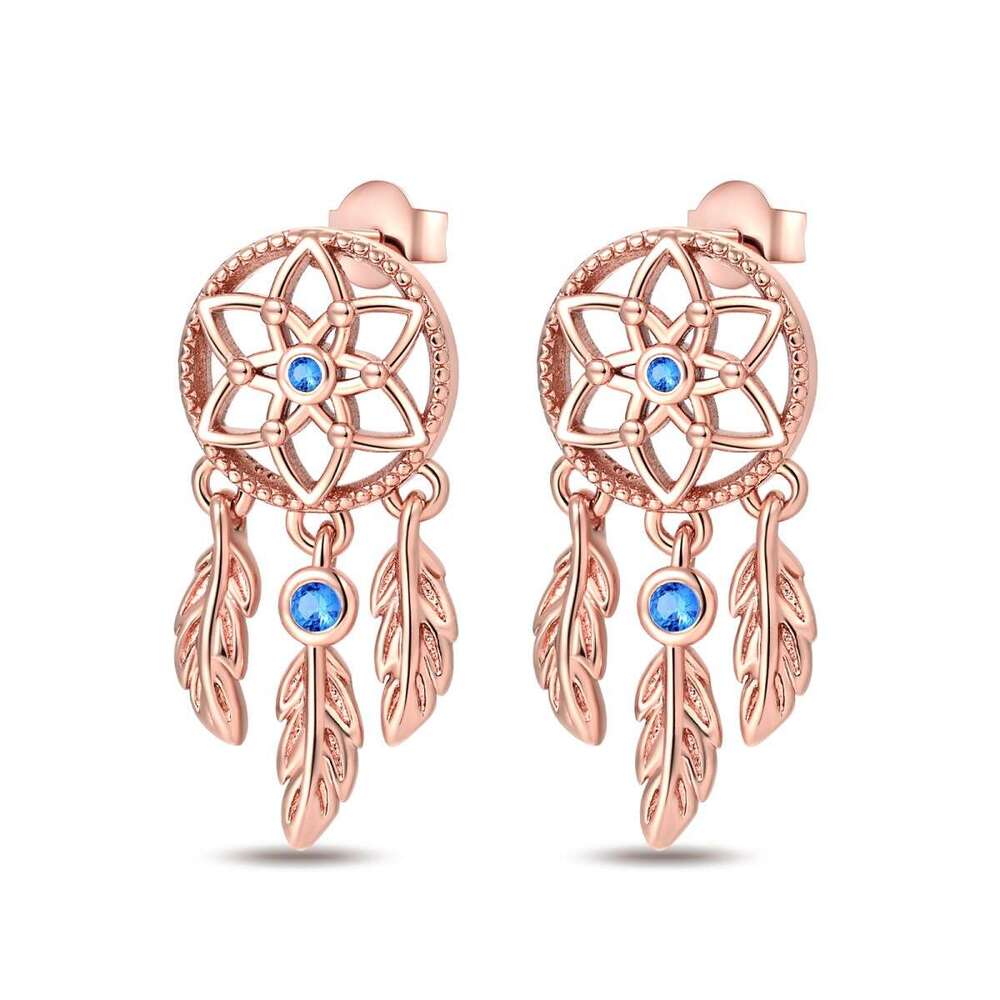 Dreamcatcher earring with gold plated 925 Sterling silver earrings for women Gifts Wholesale