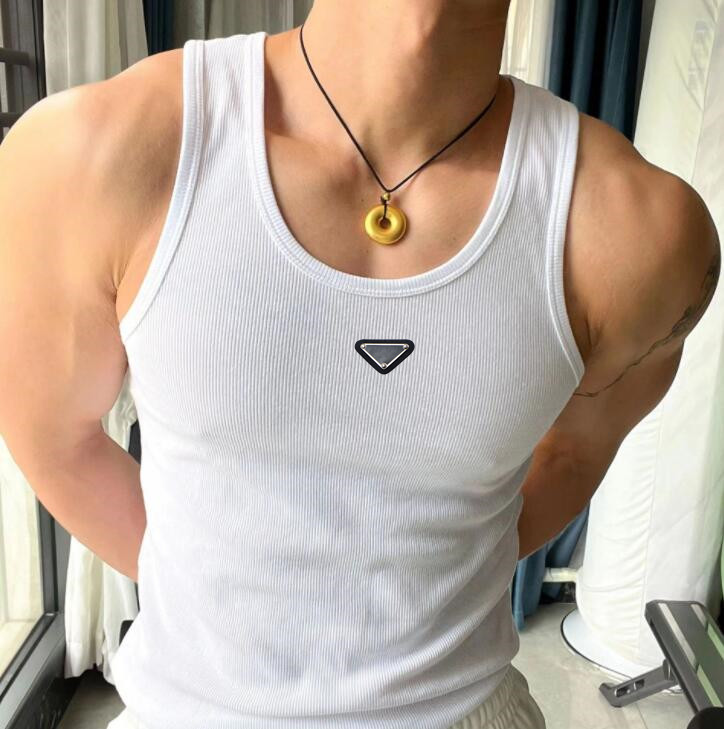Cotton Mens Oversized T-shirt Sleeveless Tank Top Solid Color Fitness Muscle Vests Bodybuilding T Shirt For Men Tees 5YSJ