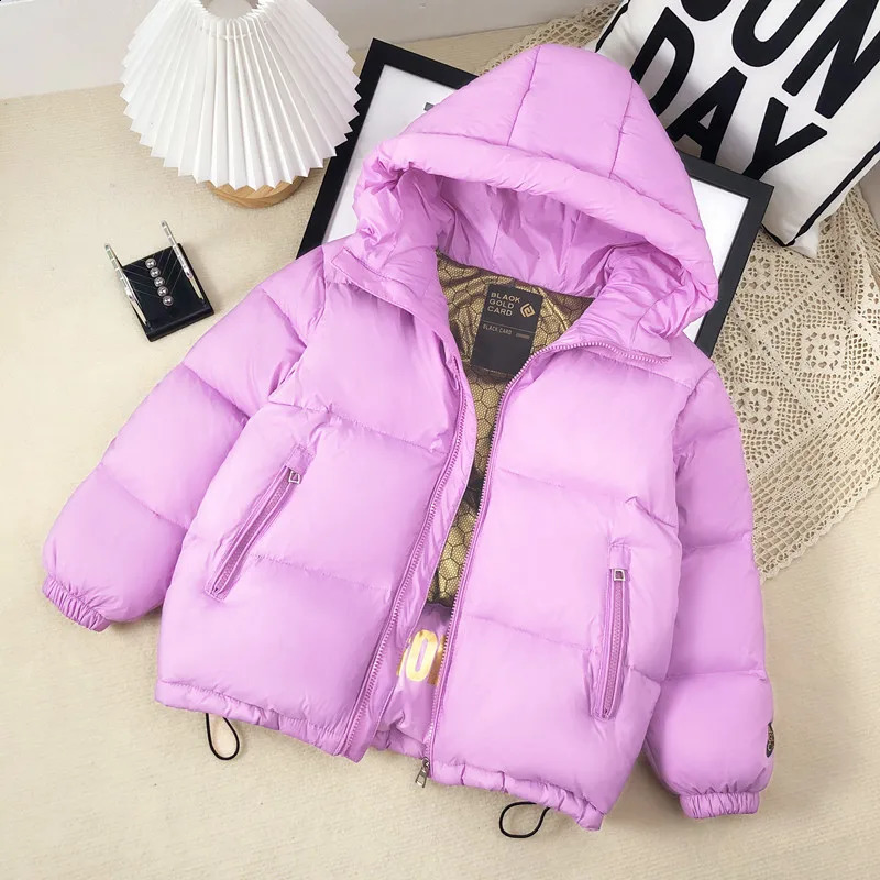 2023 Winter Childrens Down Jacket 30C Boys Girls White Duck Coat Clothes Teenage Thickened Black Gold Bread Outerwear y241011z