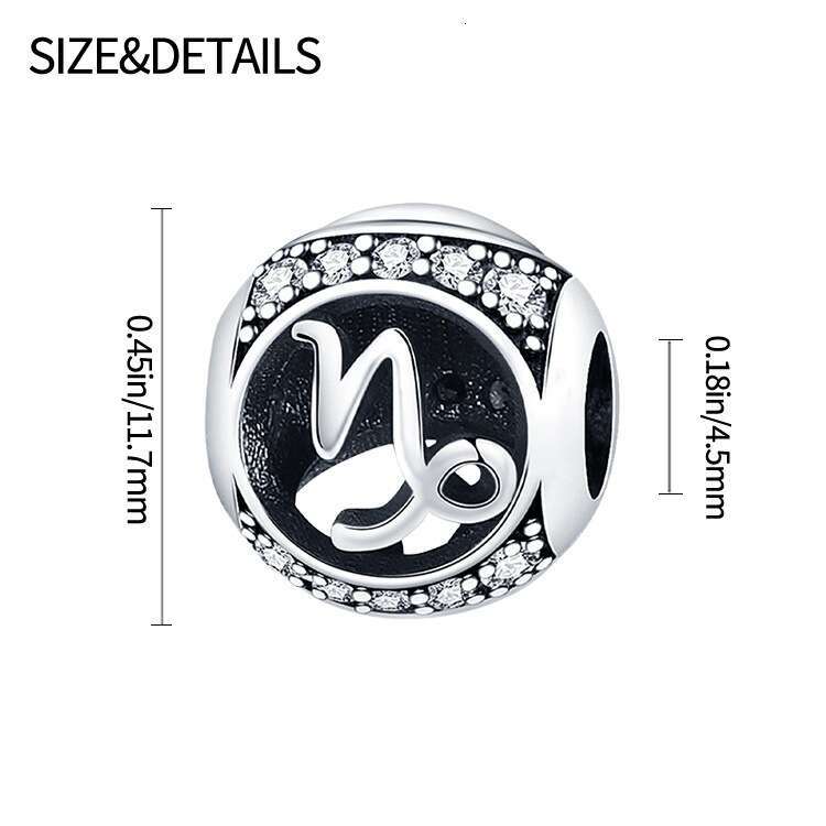 New 925 Sterling Silver Charm Twelve Constellation Series beads Fit Charms Silver 925 Original Bracelet DIY Jewelry Making For women Gifts