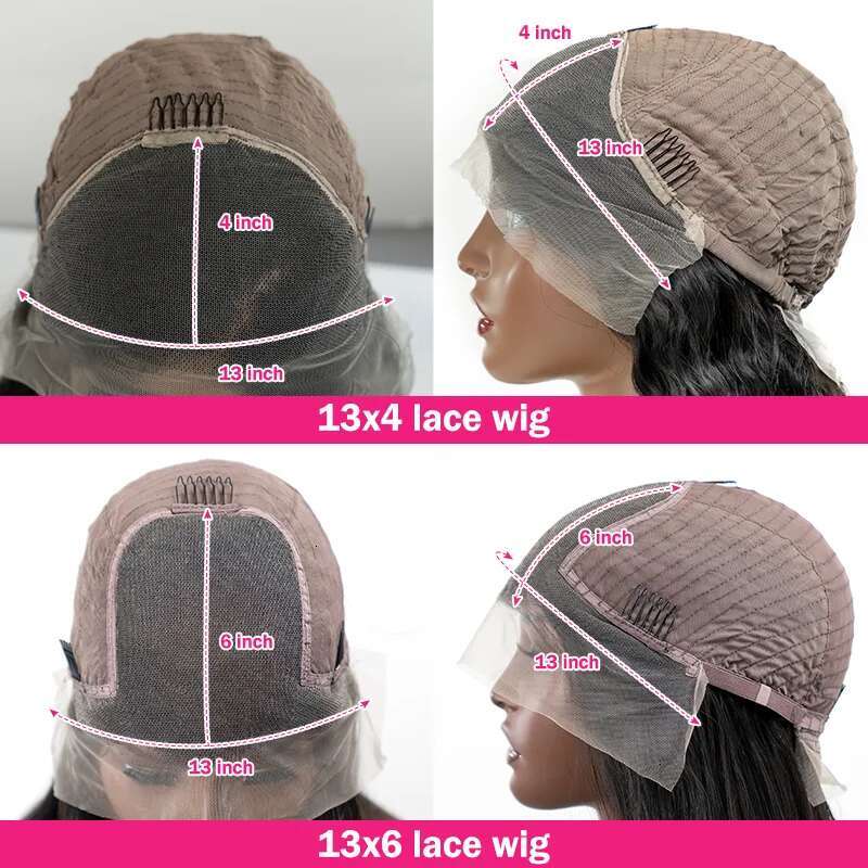 PICKU Loose Deep Wave HD Transparent 13X6 Lace Front Human Hair 34Inch Water Curly Brazilian Remy 13X4 Frontal Wig For Women