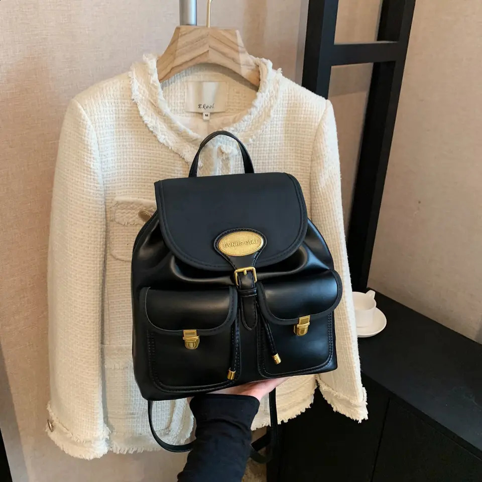 high-quality retro preparatory Korean fashion womens backpack large capacity backpack free delivery 240912