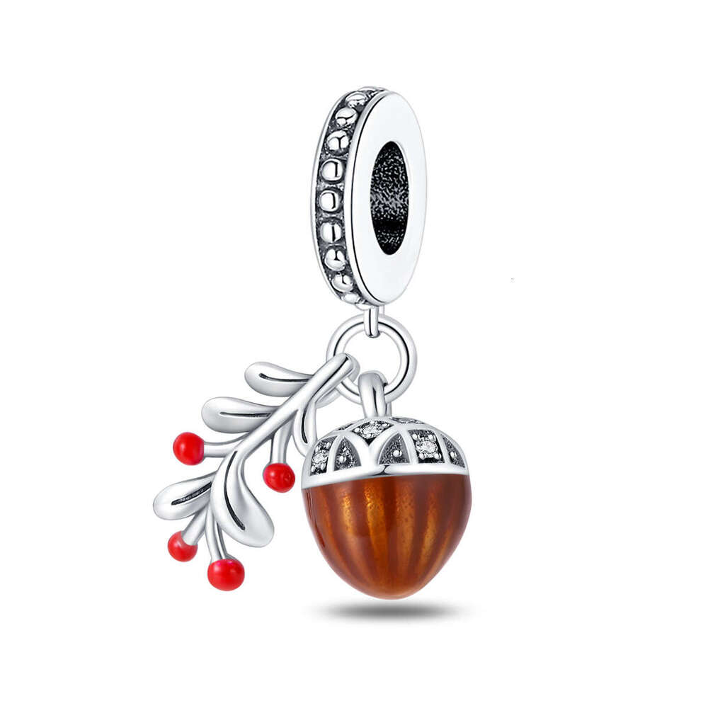 New 925 Sterling Silver Charm Autumn Charm - Pinecone Maple Leaf Pendant Fit Charms Silver 925 Original Bracelet DIY Jewelry Making For women Gifts