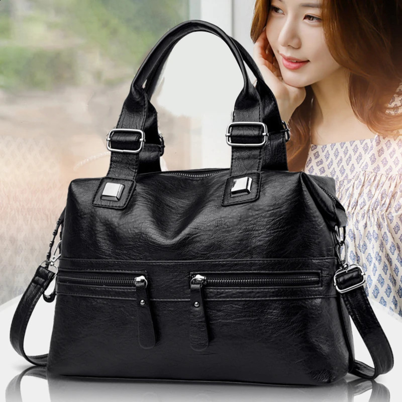 Casual Tote Bag Leather Handbag Bags Shoulder Handbags High Quality Ladies Crossbody Hand For Women 240914