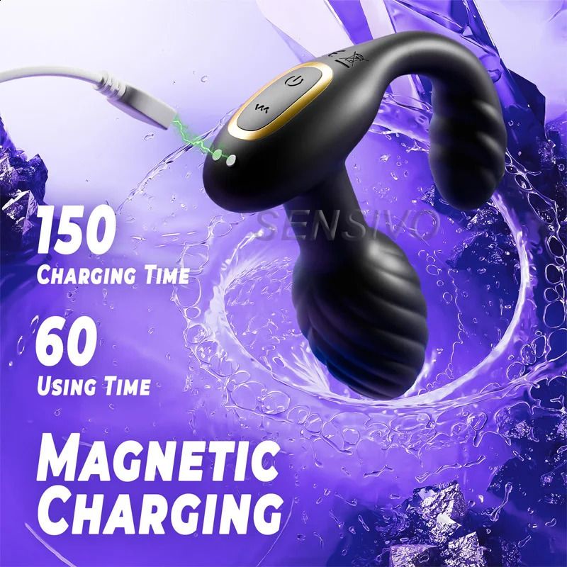 SENSIVO 360 Rotating Anal Plug Wireless Vibrator Hip Twisting Masturbator Male Prostate Massager Adult Couple Sex Toy 240914