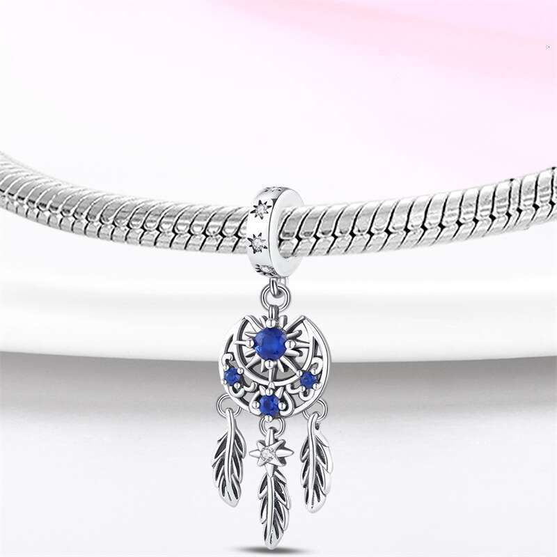 New 925 Sterling Silver Charm Dream catcher flower pendant Fit Charms Silver 925 Original Bracelet DIY Jewelry Making For women Gifts