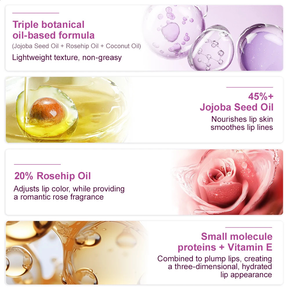 Instant Volume Lip Plumper Oil Dark Removal Balm Plumping Moisturizing Reduce Fine Line Lipstick Gloss Makeup Care 240911