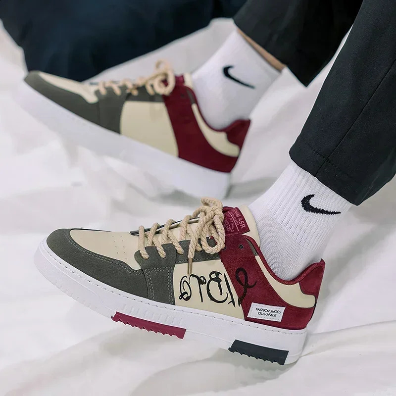 2024 Mens Sports Shoes Comfortable Casual Shoes Versatile Color Matching Tennis Shoes Mens Travel Shoes Zapatillas Para Hombres 240914