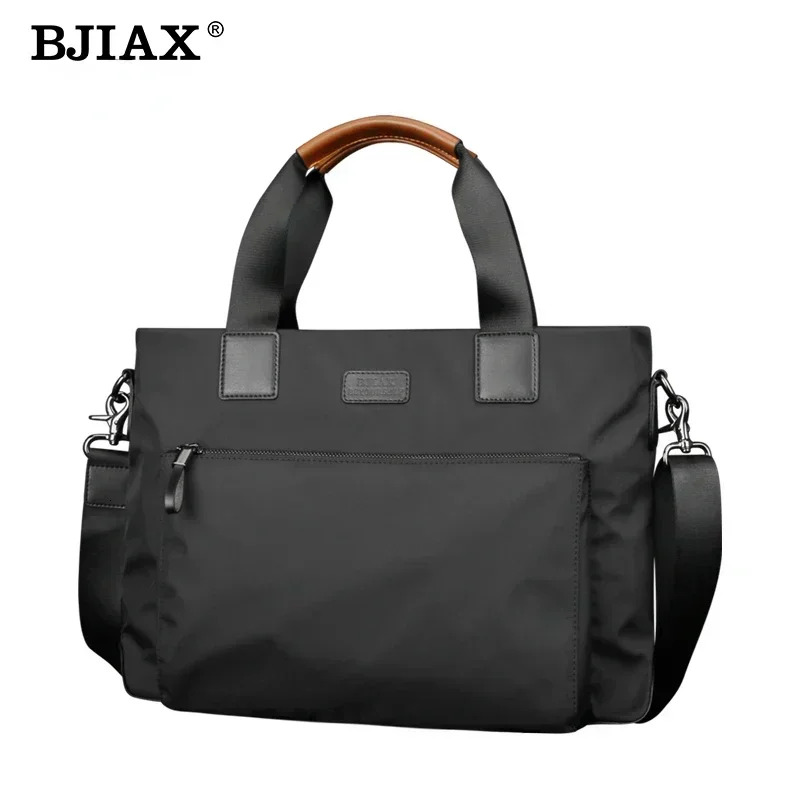 BJIAX New Men Horizontal Business Casual Handbag Nylon Oxford Cloth Canvas Crossbody Bag Briefcase