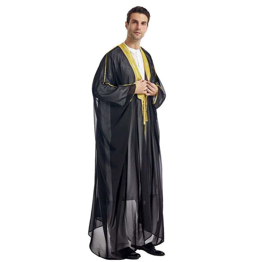 Ramadan Abayas For Prayer Clothes Men Ka Open Muslim Kimono Abaya Turkey Arabic Islam Djellaba Homme Robe Musulmane Hombre