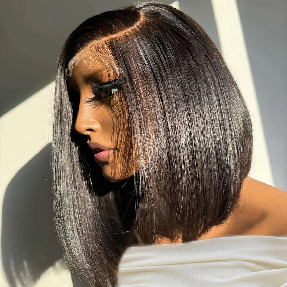 Xcurly Straight Short Bob 13X6 HD Transparent Frontal Human Hair Wigs For Women 13X4 Lace Front 5X5 Closure Wig Preplucked