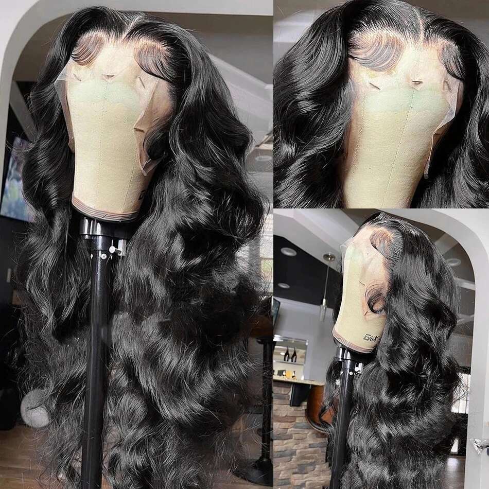 300% 13X6 HD Frontal Brazilian Body Wave For Women Lace Front Human Hair Wig Pre Plucked Wigs