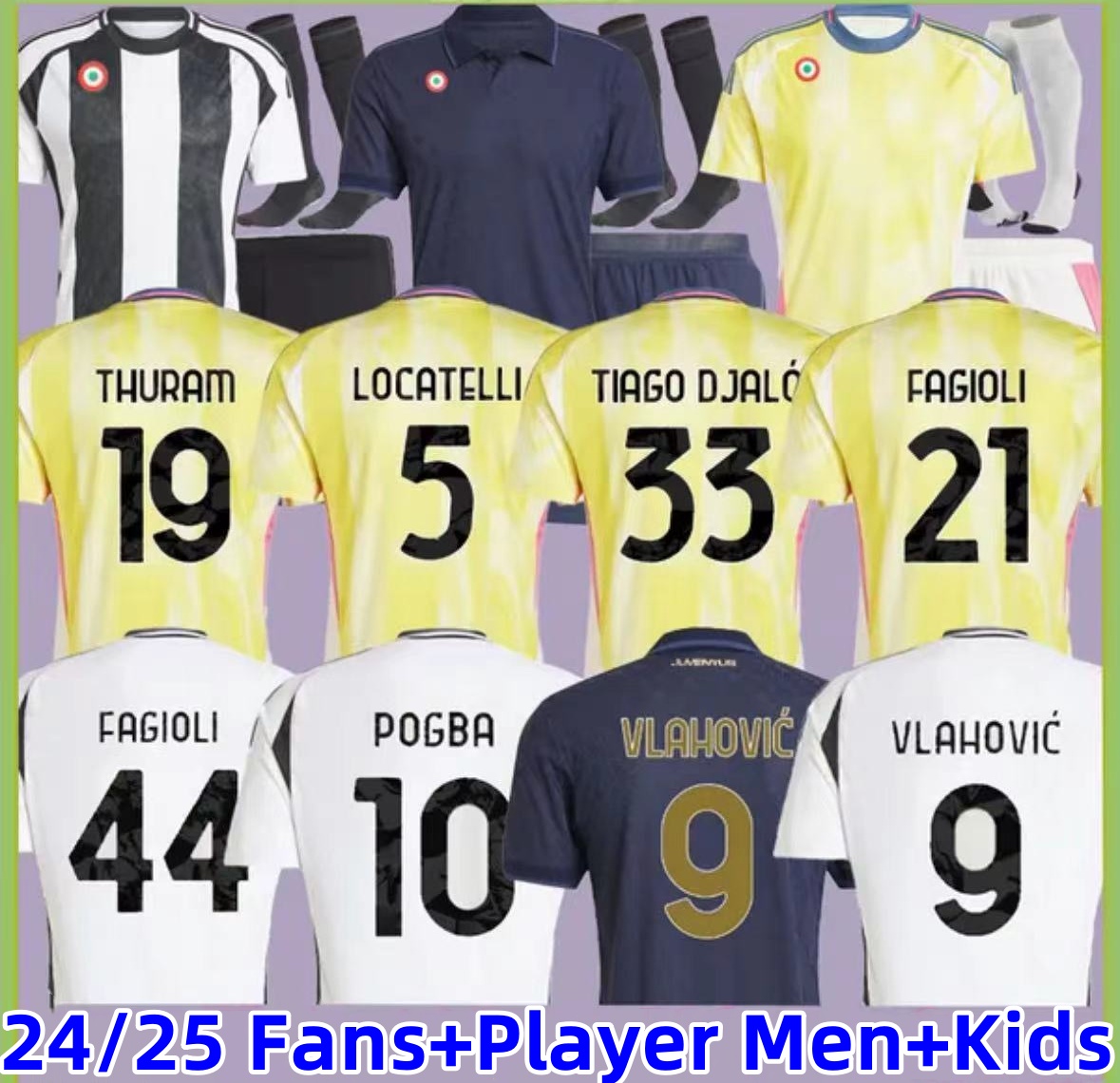 24 25 KOSTIC CHIESA soccer Jerseys POGBA MILIK 2024 2025 football shirts VLAHOVIC DANILO KEAN LOCATELLI BONUCCI CUADRADO McKENNIE Fans Player version Men Kids Kit