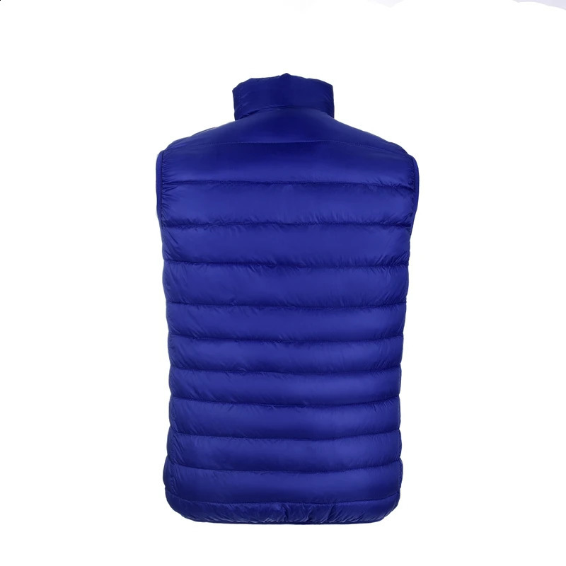 7XL 6XL Mens Waistcoat Ultra Light Down Vest Men Lightweight Waterproof Sleeveless White Duck Down Male Slim Gilet 240912
