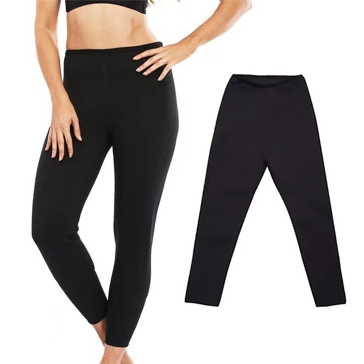 Women's stretch running and fitness corset pants, chloroprene rubber sweatpants, yoga shaping sports pants