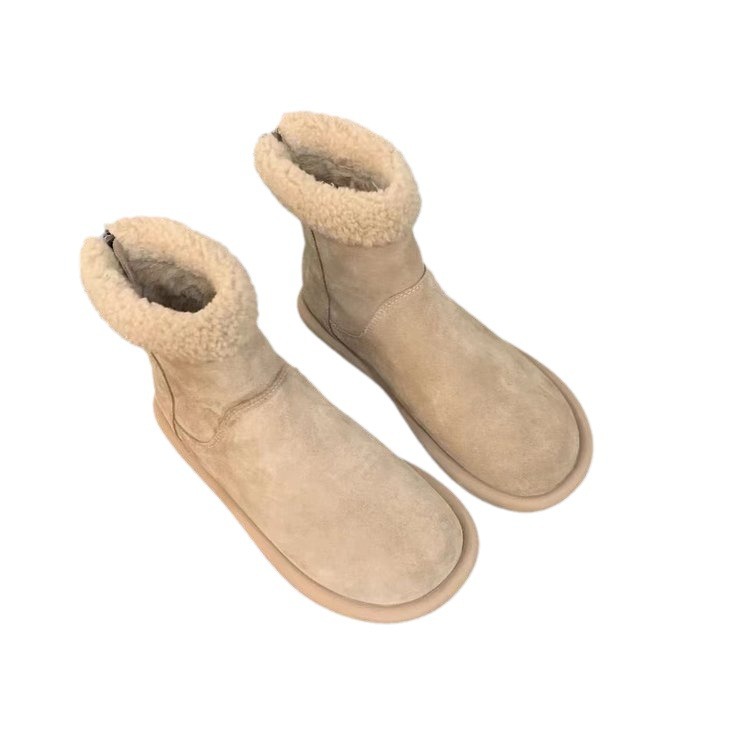 Women's Snow Boots: Stylish & Warm Cotton Flat Martin Boots for Autumn/Winter