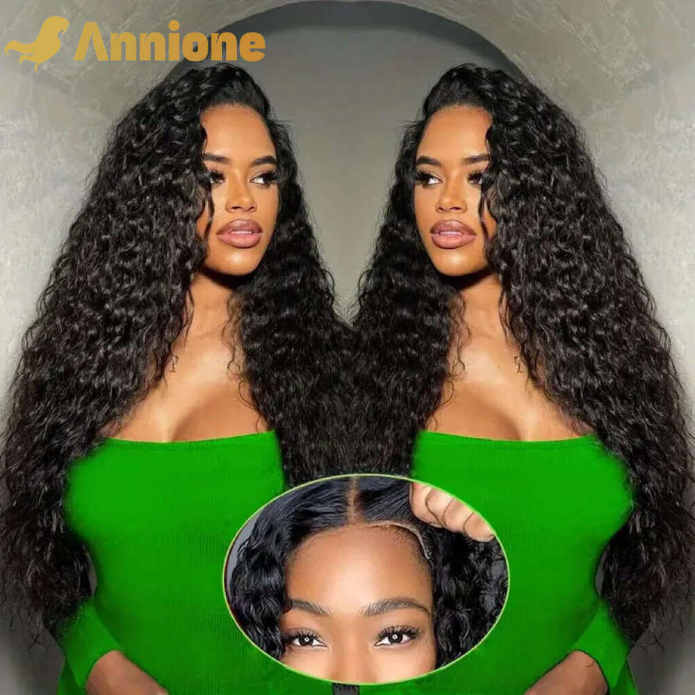 Water Curly 28Inch 13X4 HD Transparent Lace Front Wig Brazilian Natural 100% Human Hair Wigs For Women
