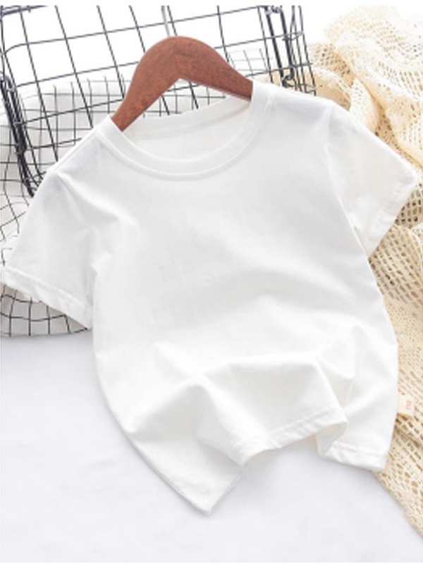 kids t-shirts boys custom pattern girls short sleeves 180g cotton t shirt children summer tees baby tops white black casual top tee kids clothes fashi