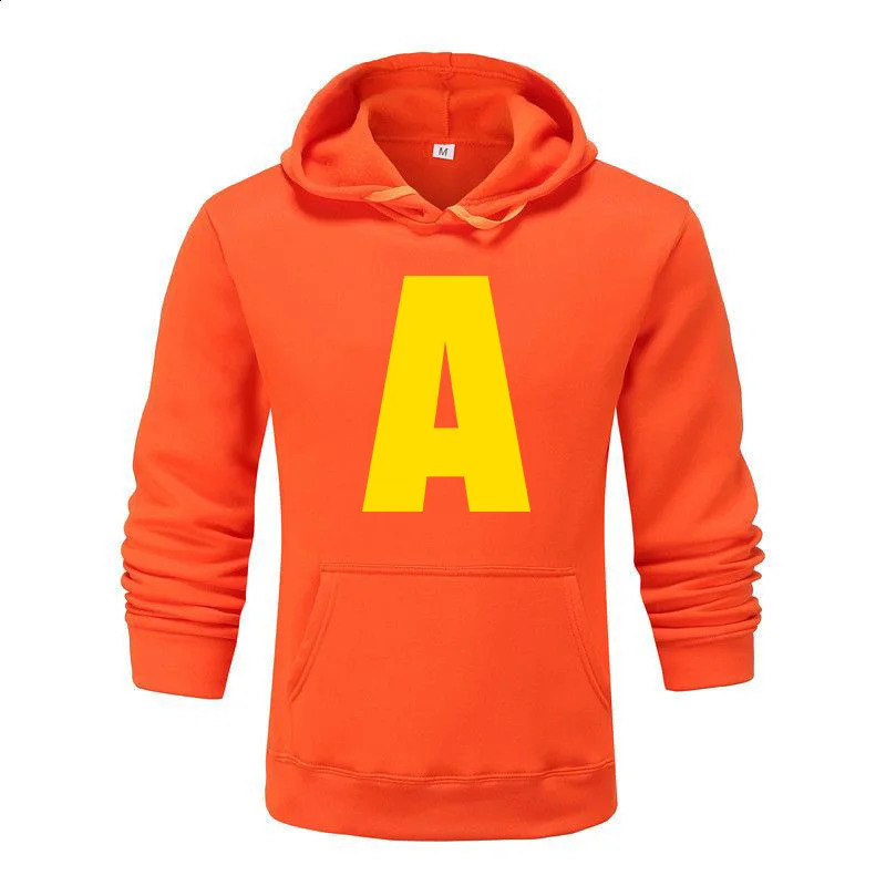 Unisex Casual Sportswear Mens Hoody Alvin Chipmunk Halloween Costume Womens Pullover 240915