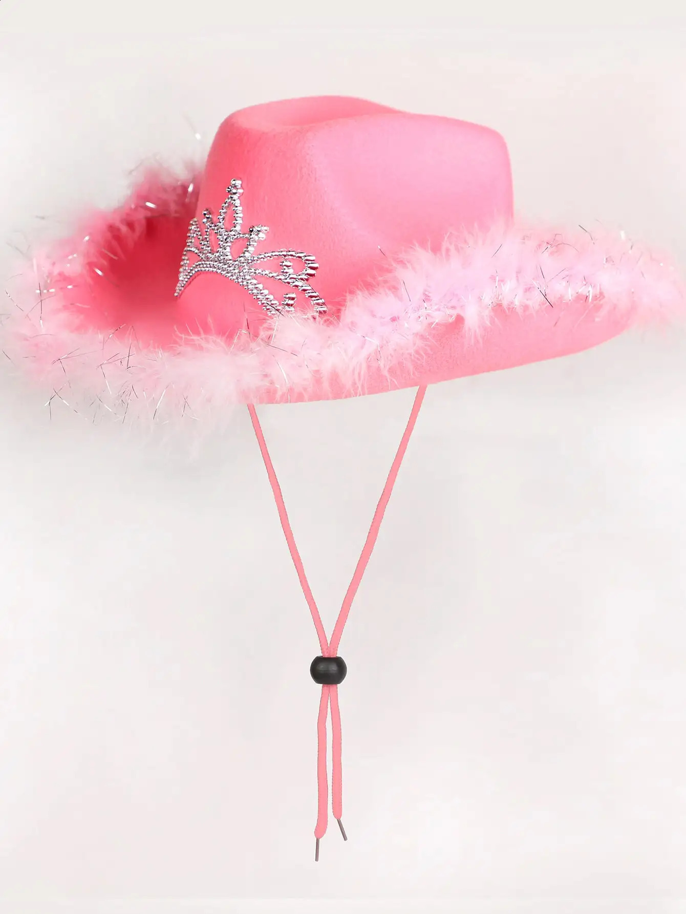 Colorful Feather Western Cowboy Hat British Retro Jazz Theme Party Halloween Carnival Wide Brim Wool Felt 240906