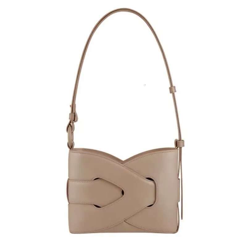 Handbags, Geometric Design Crossbody Classic Symmetrical Genuine Leather Shoulder Bag, Niche Style Mini Bucket Bag