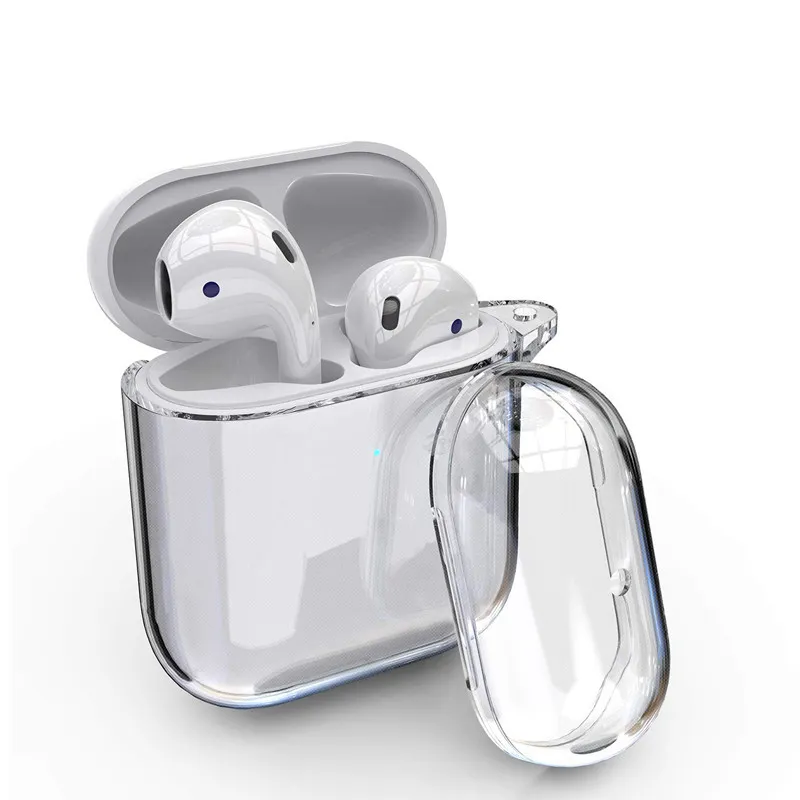 For Apple Pro 2 AirPod 3 4 bluetooth earbuds Headphone Accessories Transparent TPU Solid Silicone Waterproof Protective case Headphones Headset cover 