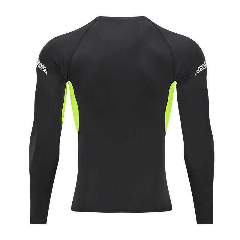 Custom fitness clothing in stock, men's basketball quick drying long sleeved running yoga training high elasticity tight fitting clothes