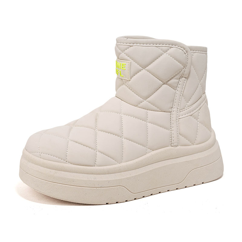 Women's winter warm and fluffy snow 2024 new with fur integrated sleeve short boots 9085