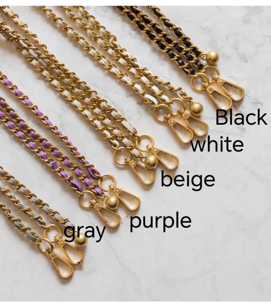 Belts The small golden ball bag chain can be adjusted to the length of the cross body bag with leather chain womens bag accessory. J240913