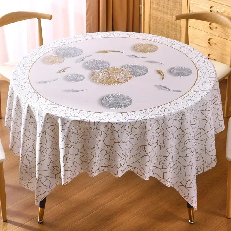 Table Cloth 2024 Round Fashion Simple Indoor Waterproof GREY